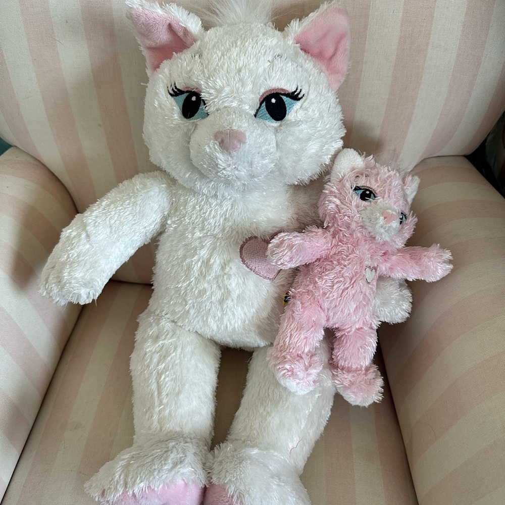 Build-A-Bear white cat and mini link cat